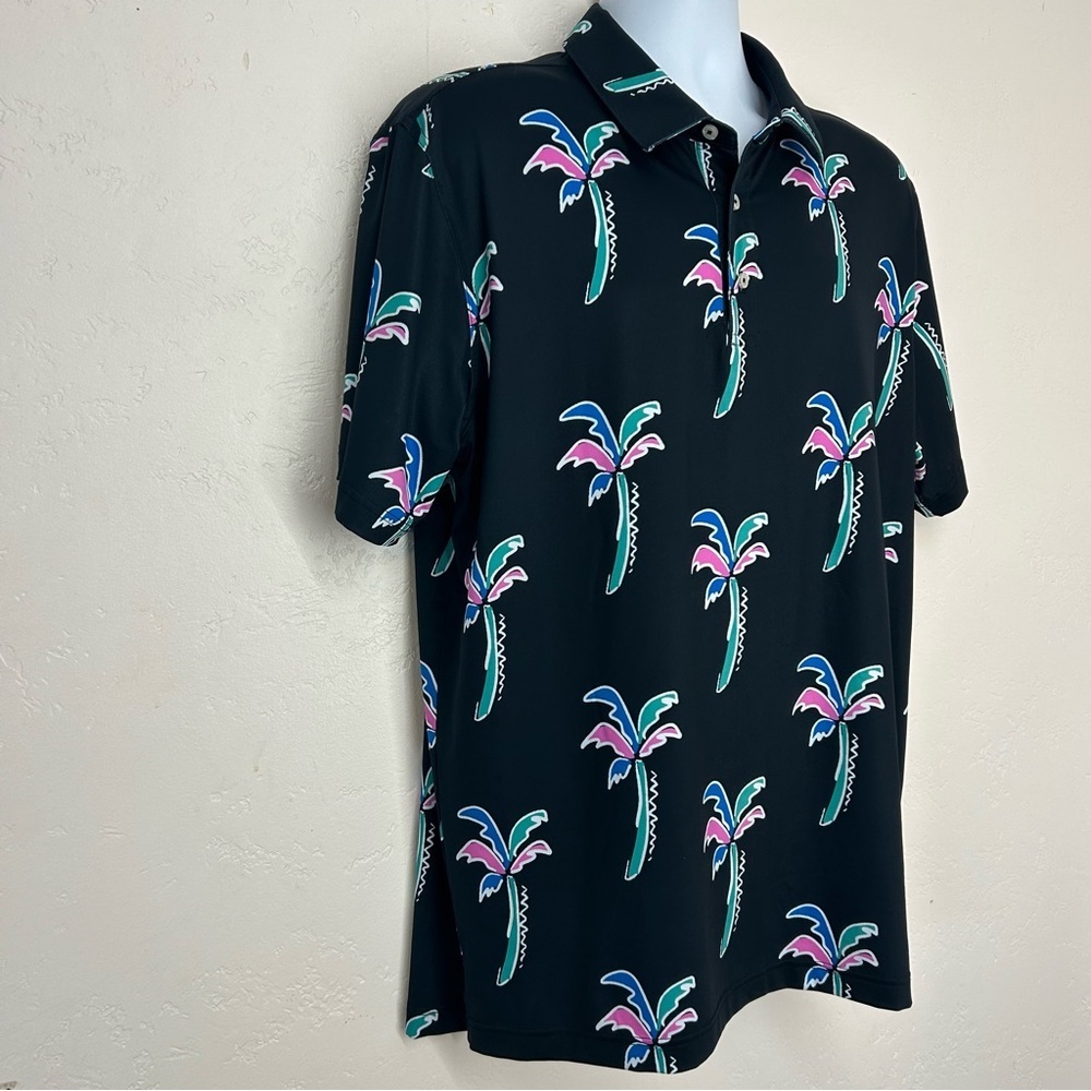 Chubbies Men's Havana Night Performance Golf Polo XL Colorful Palm Print NWOT - Picture 3 of 10